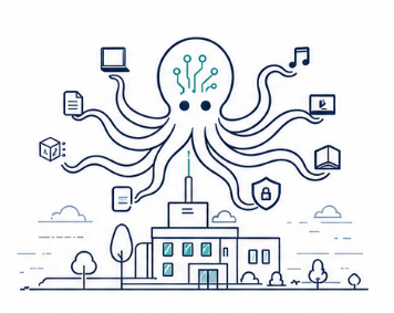 Qctopus AI work studio illustration